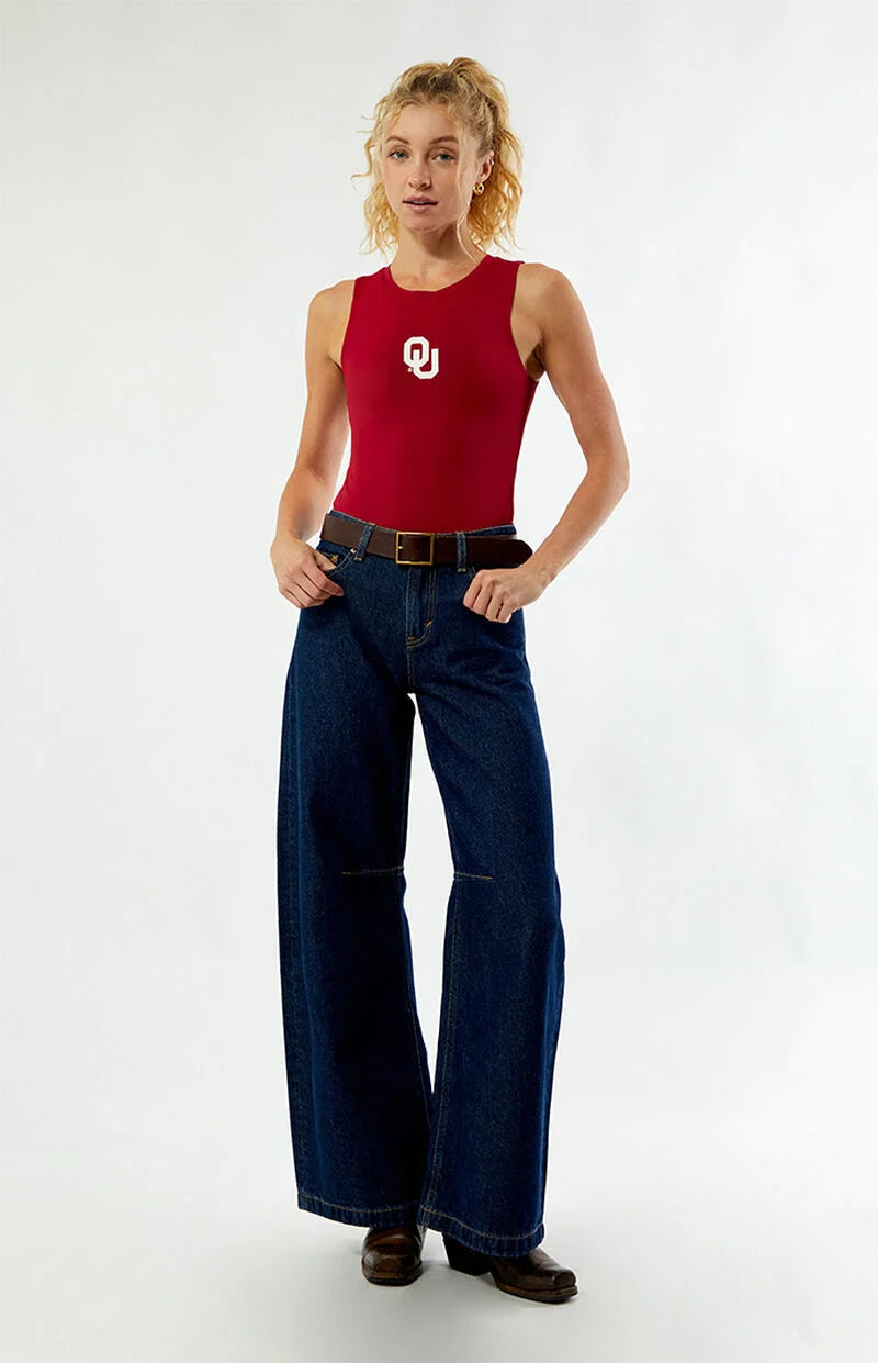 Oklahoma Sooners Red Contour Bodysuit