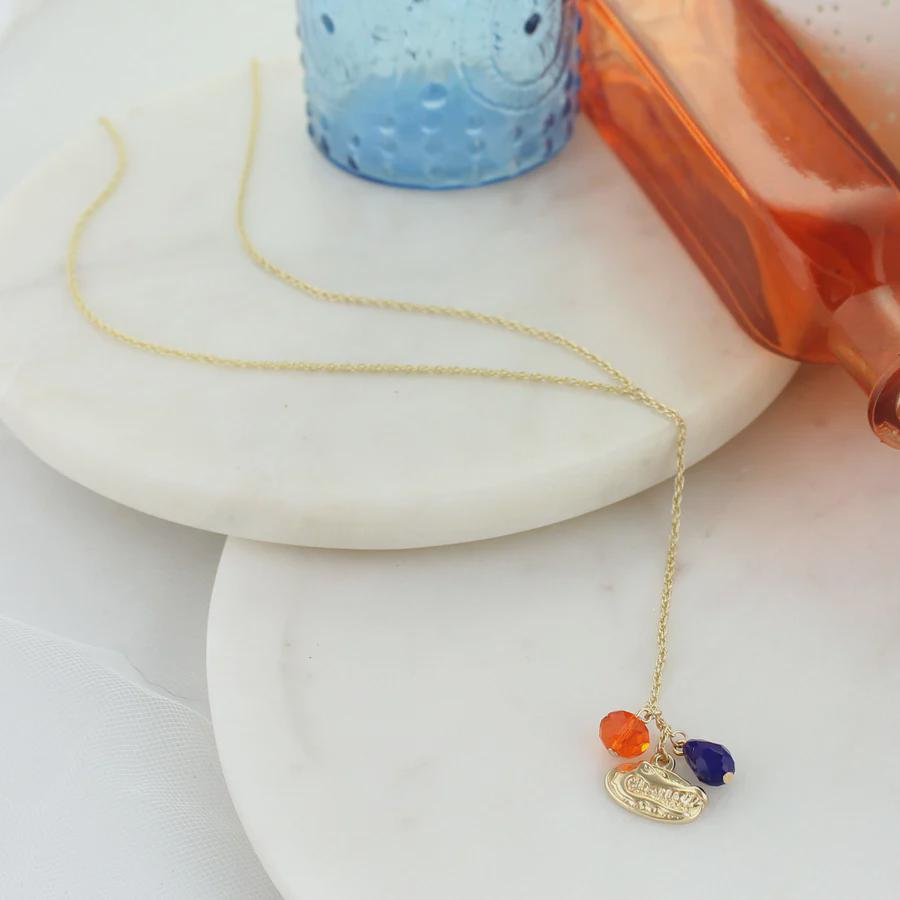 Florida Gators Y-Drop Necklace – Gold Game Day Jewelry