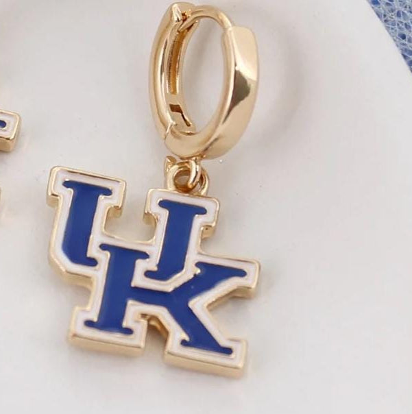 Kentucky “UK” Enamel Huggie Hoop Earrings | Officially Licensed