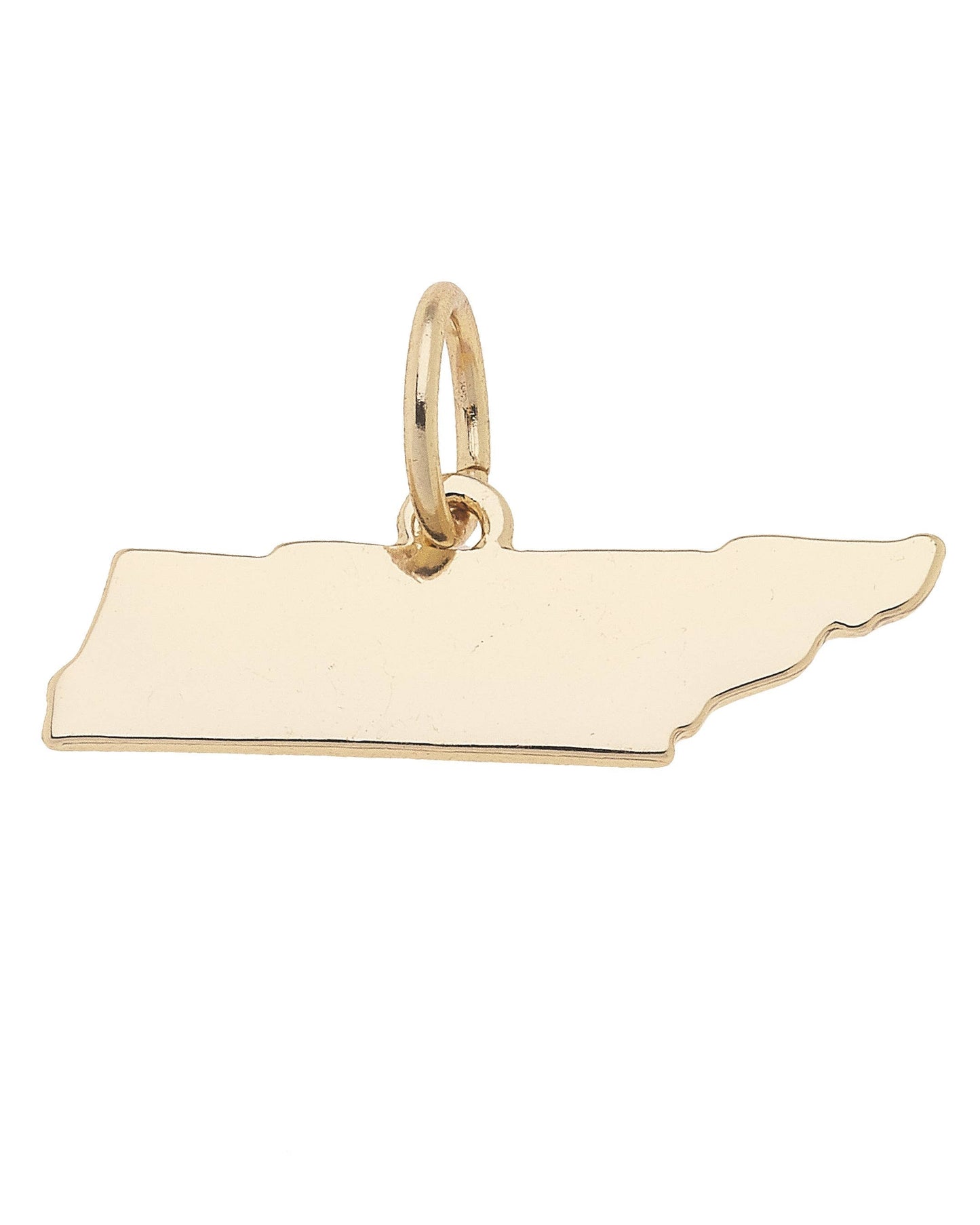 Gold Tennessee state charm for custom charm bracelets and necklaces