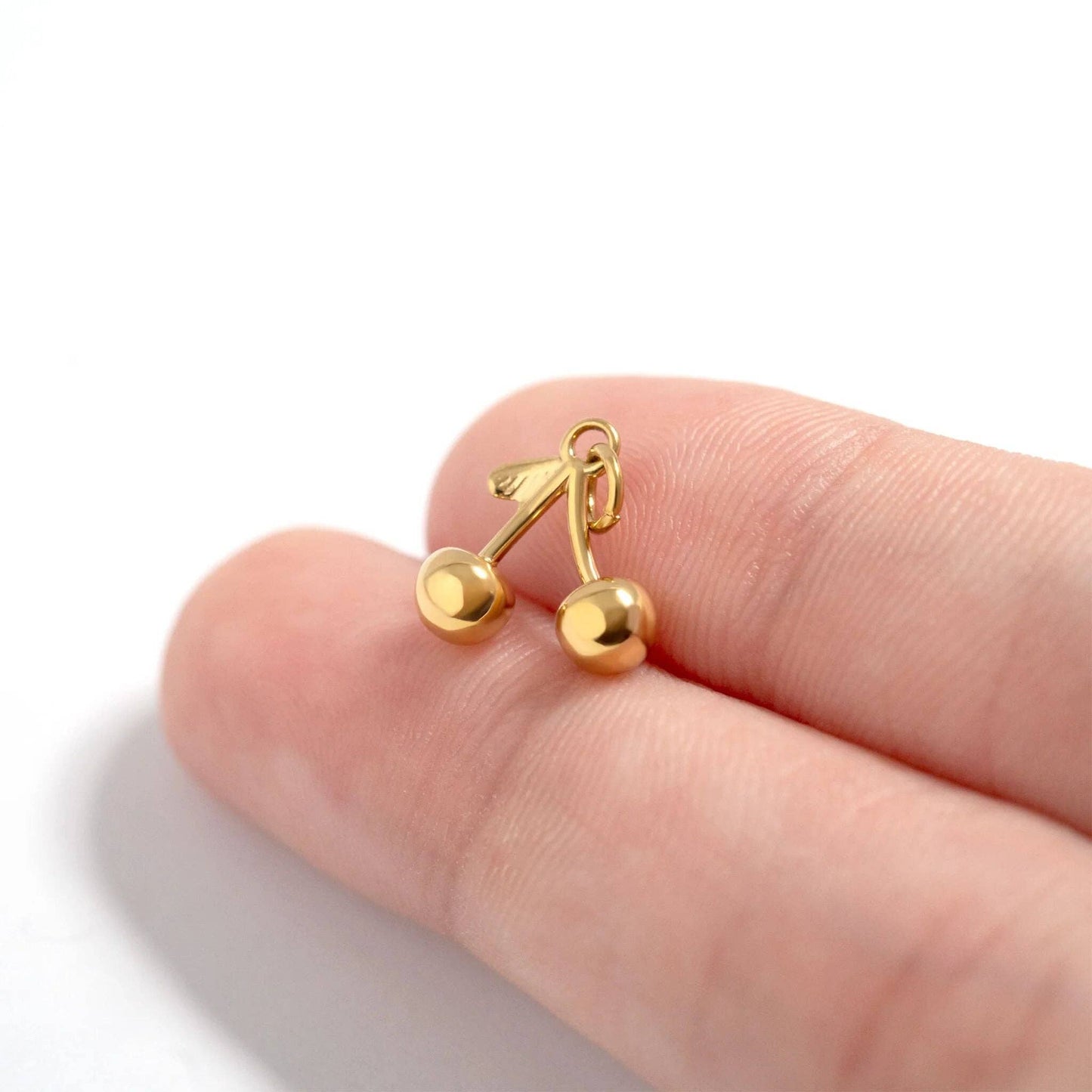 Gold Cherry Charm