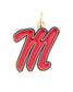 Ole Miss Rebels enamel script charm with 18K triple gold plated finish for bracelets and necklaces