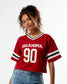 Oklahoma Sooners Cropped Football Jersey – Red Game Day Top | Varsity Style