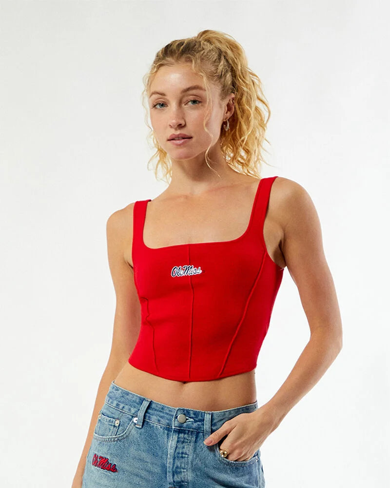 Ole Miss Knit Corset Top – Hype & Vice Game Day Crop