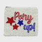 SMU Pony Up Beaded Coin Bag