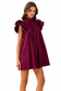Maroon Ruffle Sleeve Mini Dress | Game Day Tailgate Outfit