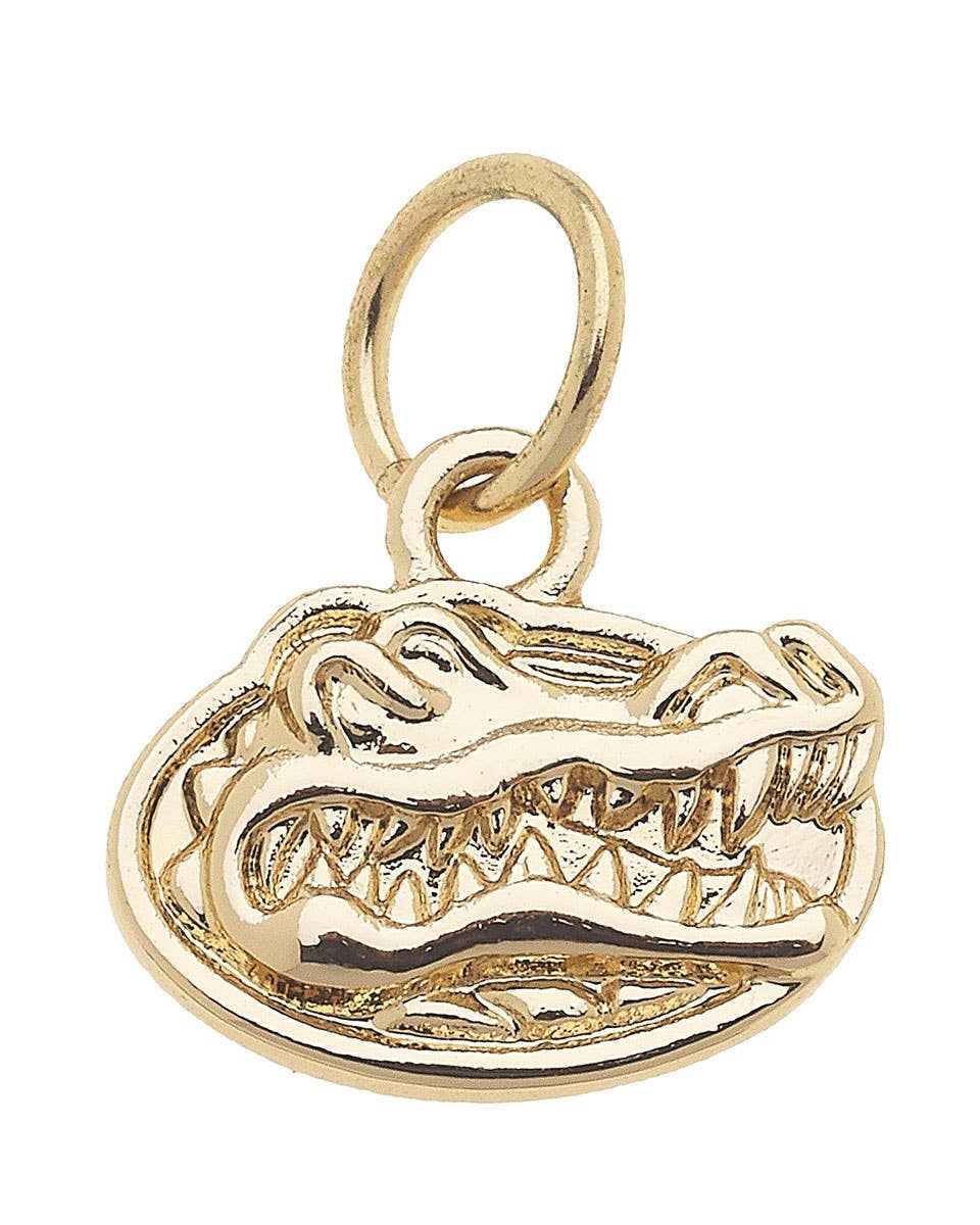 Florida Gators logo charm in 18K triple gold plated finish for bracelets and necklaces