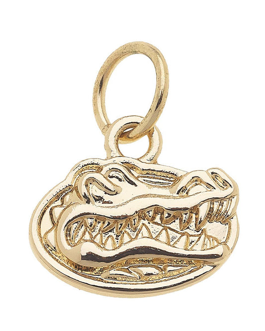 Florida Gators logo charm in 18K triple gold plated finish for bracelets and necklaces