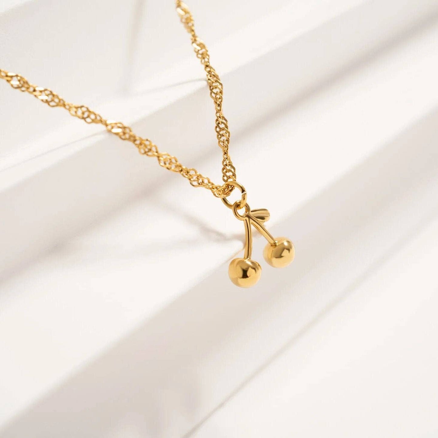 Gold Cherry Charm