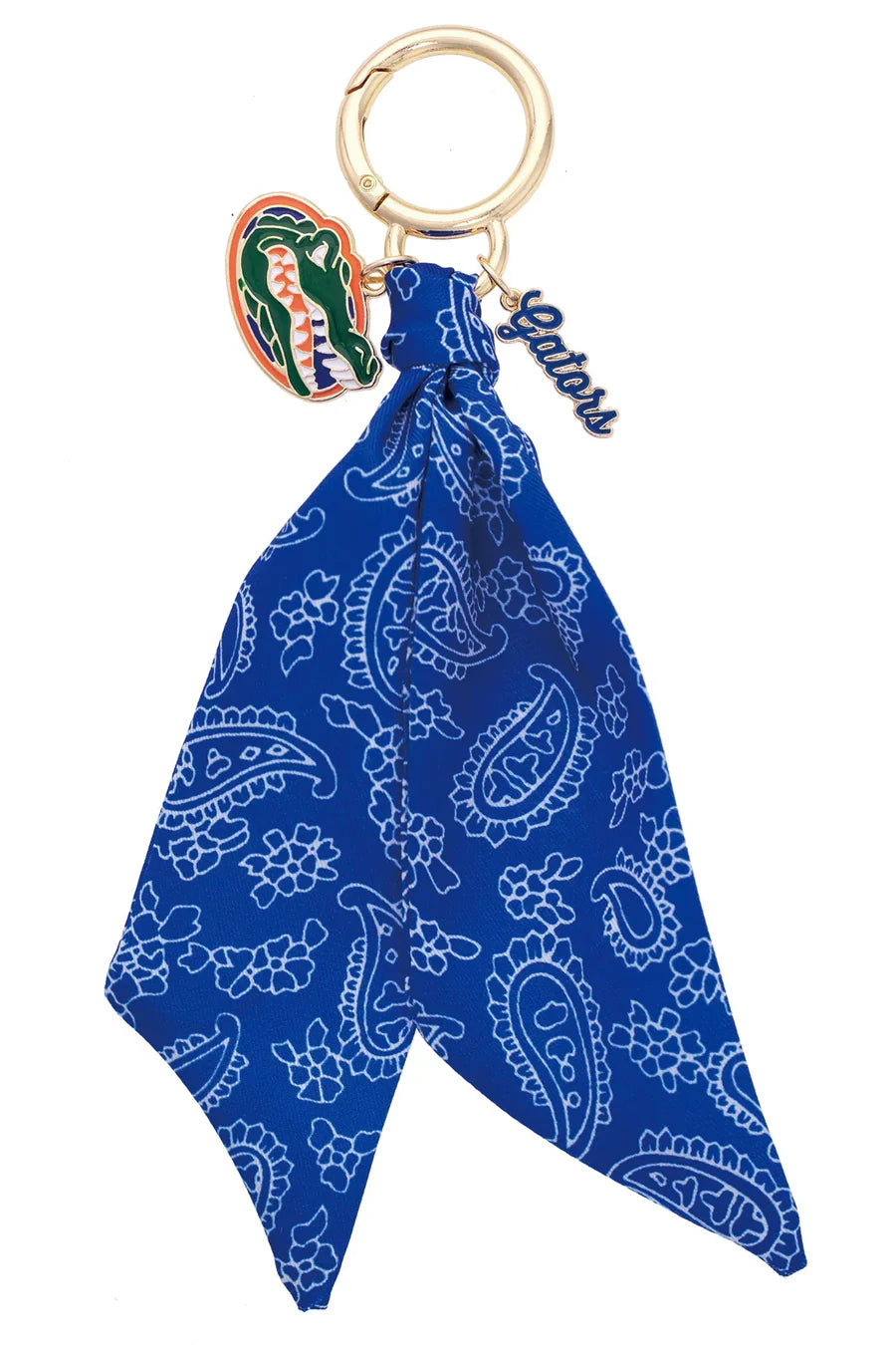 Florida Gators Bandana Bag Charm – Blue & Orange Game Day Accessory