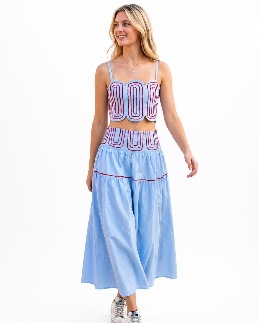 Hotty Toddy Lace Trim Two-Piece Set – Ole Miss Game Day Outfit