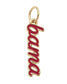 Official Alabama Crimson Tide Enamel Script Charm in crimson enamel with an 18K Triple Gold Plated finish for custom game day bracelets and necklaces