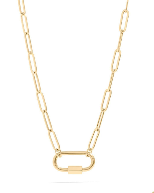 Paperclip Link Carabiner Necklace Base