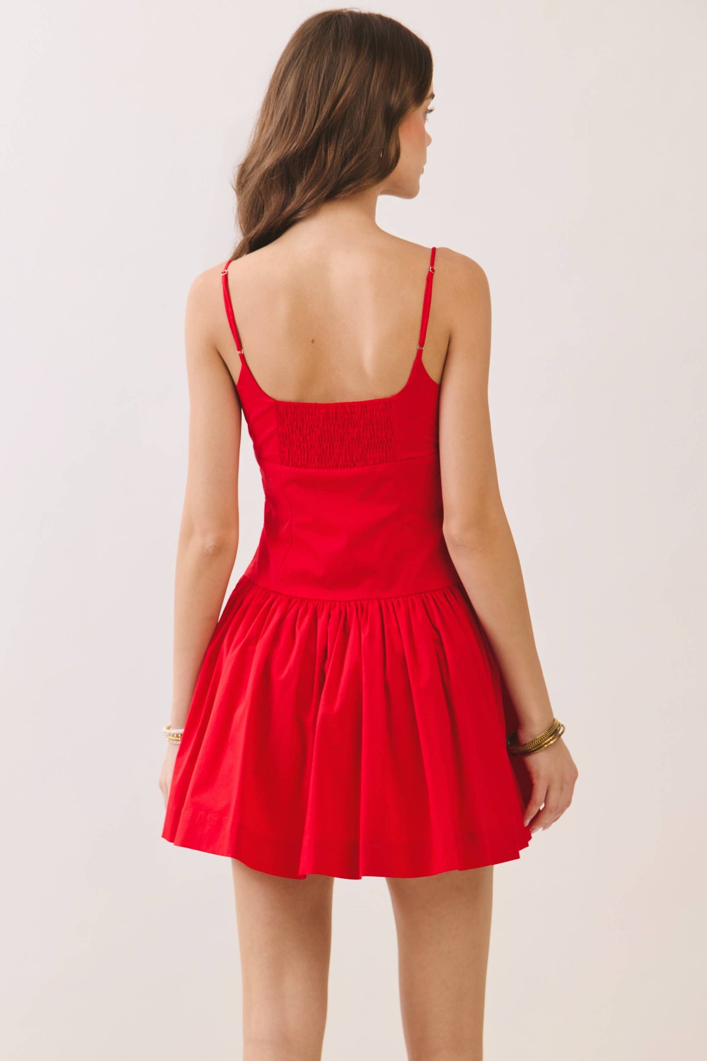 The Scarlett Dress – Red Game Day Fit & Flare Mini Dres