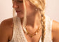 Gold Pearl Horseshoe Charm