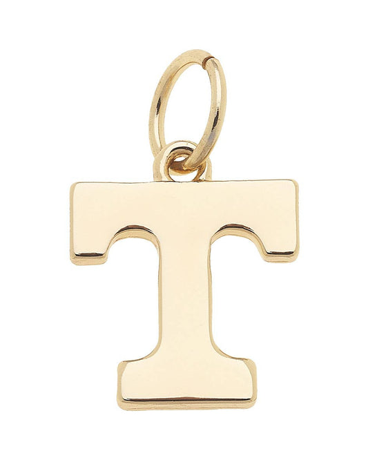 Official Tennessee Volunteers gold logo charm for custom game day bracelet or necklace by Rally & Repeat