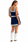 Navy Crochet Trim Game Day Skirt Set