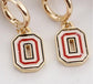 Ohio State Block O Huggie Hoop Earrings – Buckeye Game Day Jewelry
