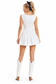 White Eyelet Fit & Flare Game Day Mini Dress