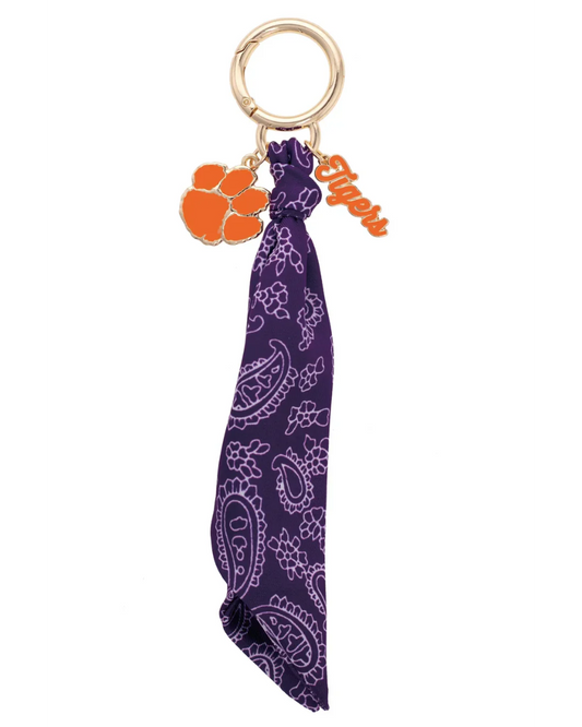 Clemson Tigers Bandana Keychain Charm