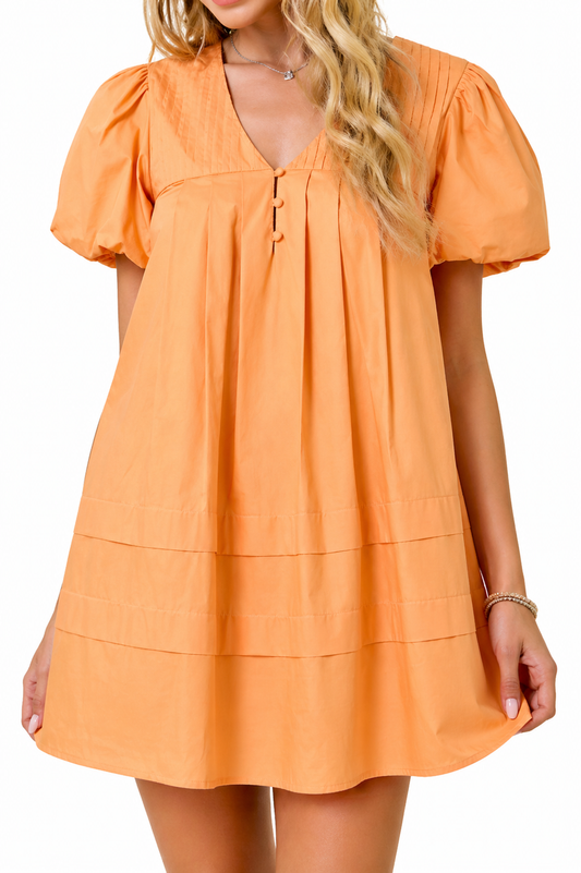 The Harper Orange Game Day Dress