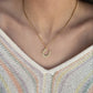 Gold Pearl Horseshoe Charm