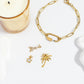 Gold Paperclip Charm Holder Bracelet