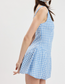 Blue Gingham Mini Dress – Sleeveless Game Day Dress
