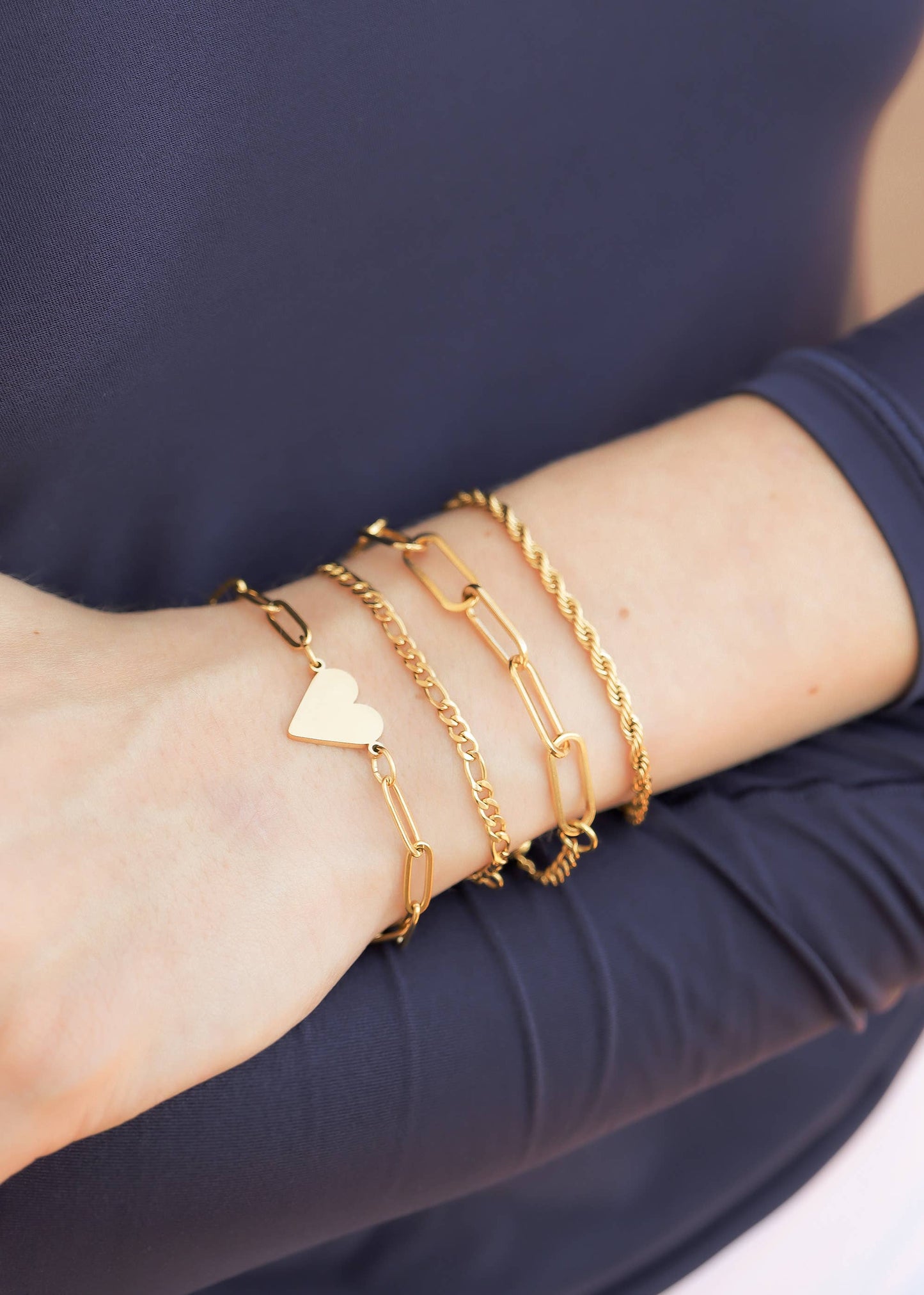 Gold Paperclip Chain Bracelet