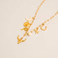 Gold Pearl Horseshoe Charm