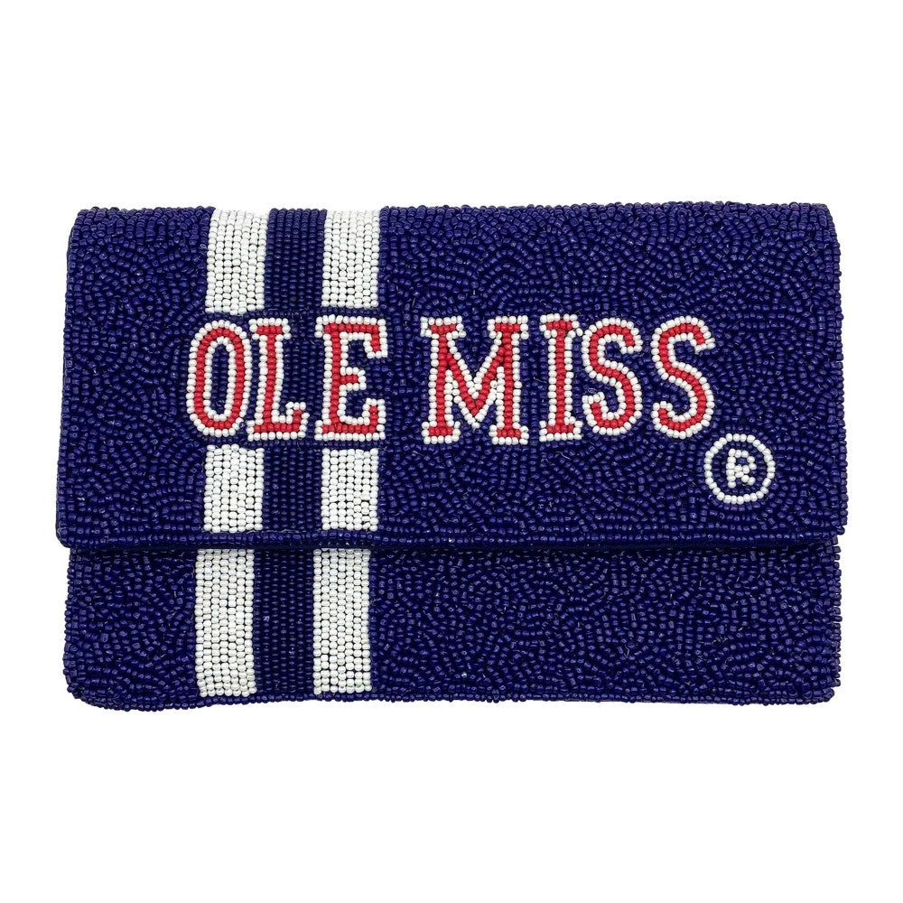 Ole Miss Beaded Mini Crossbody Bag – Game Day Clutch