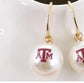 Texas A&M Pearl Huggie Earrings – Aggies Game Day Jewelry