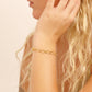 Gold Hammered Oval Chain Bracelet