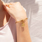 Gold Paperclip Charm Holder Bracelet