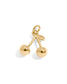 Gold cherry-shaped pendant on a white background