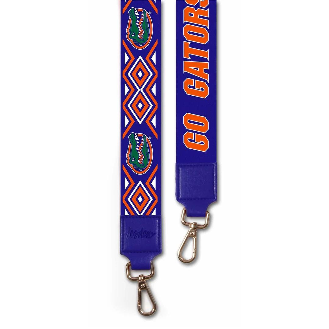 Florida Gators Game Day Crossbody Strap | Blue & Orange Adjustable Purse Strap | Stadium Bag Accessory
