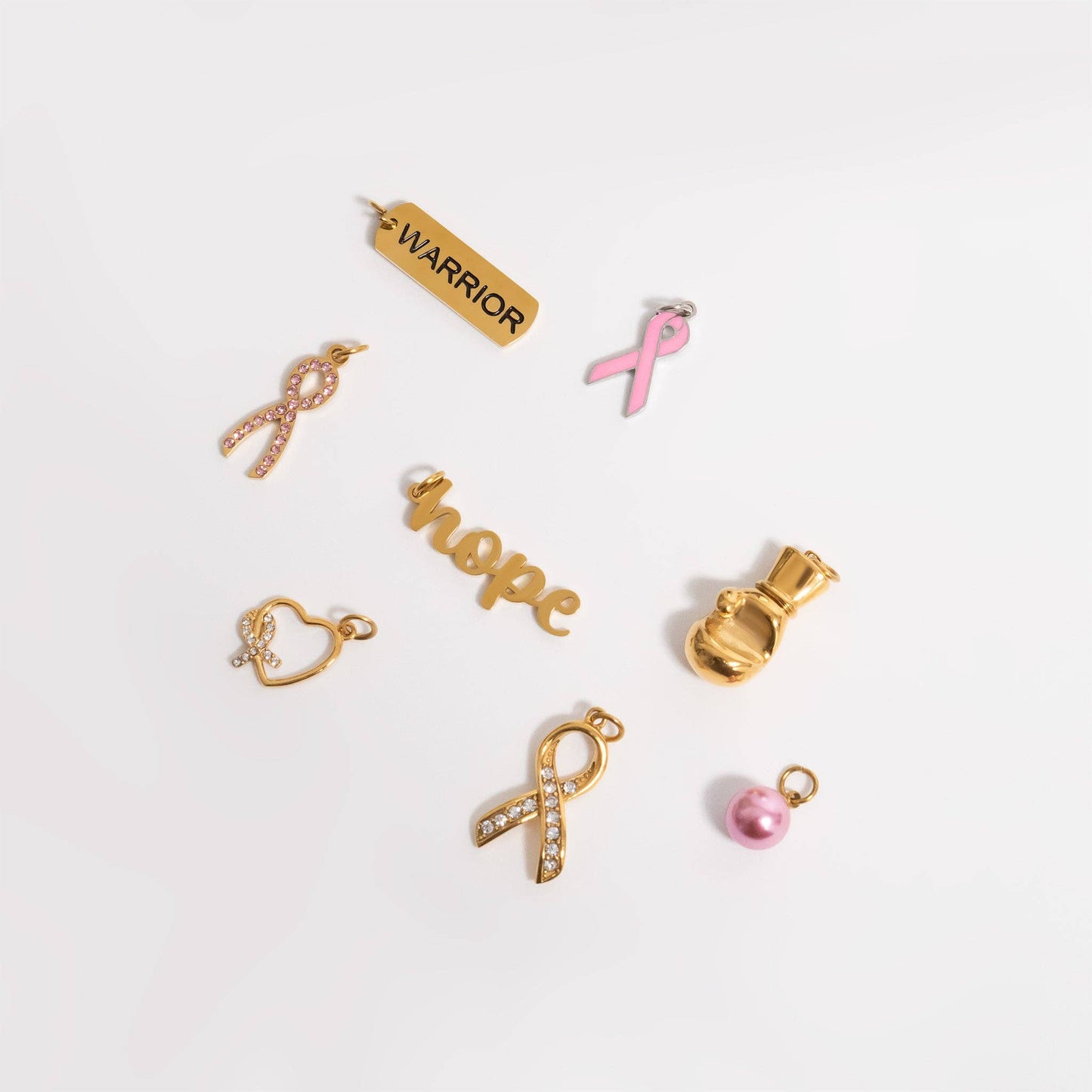 Pink Pearl Drop Charm