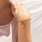 Gold Paperclip Charm Holder Bracelet