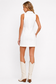 White Denim Bow Detail Mini Dress | Game Day Tailgate Outfit