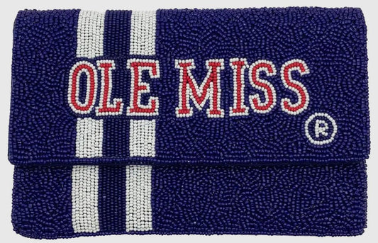 Ole Miss Beaded Mini Crossbody Bag – Game Day Clutch