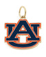 Auburn Tigers enamel logo charm with 18K triple gold plated finish for bracelets and necklaces