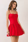 The Scarlett Dress – Red Game Day Fit & Flare Mini Dres