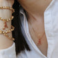 Alabama Gold Stretch Bracelet with Enamel Logo