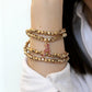 Alabama Gold Stretch Bracelet with Enamel Logo