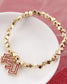 Florida State Gold Stretch Bracelet with Enamel Logo