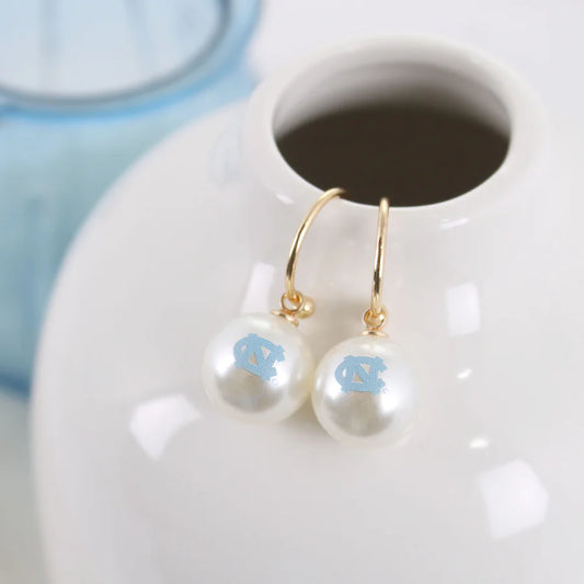 UNC Tar Heels Pearl Logo Earrings – Game Day Jewelry