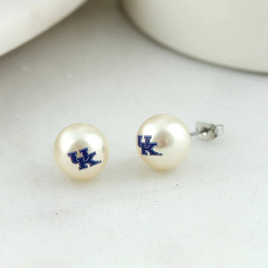 Kentucky “UK” Pearl Stud Earrings | Officially Licensed