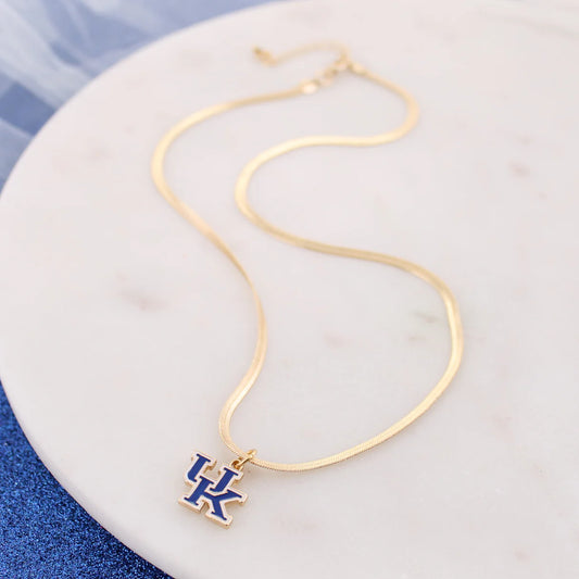 Kentucky Wildcats Gold Snake Chain Necklace