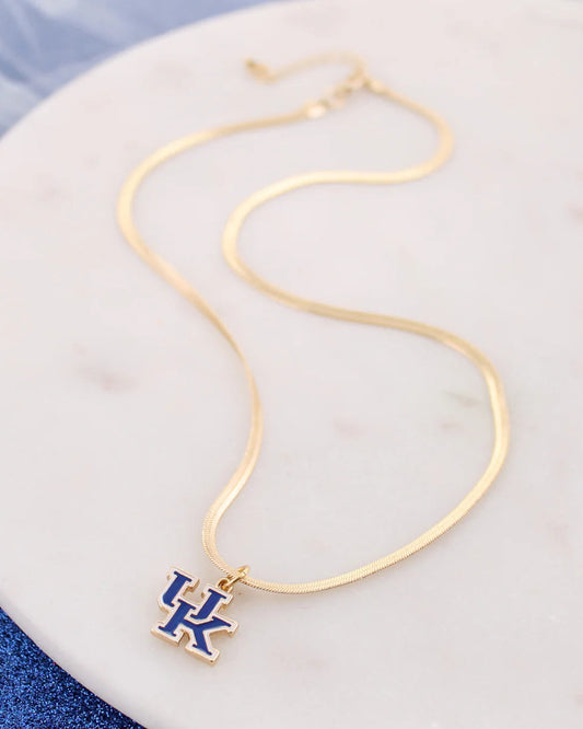 Kentucky Wildcats Gold Snake Chain Necklace