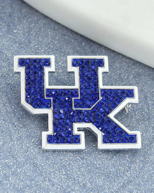 Kentucky Wildcats Rhinestone Logo Pin – Blue Game Day Jewelry